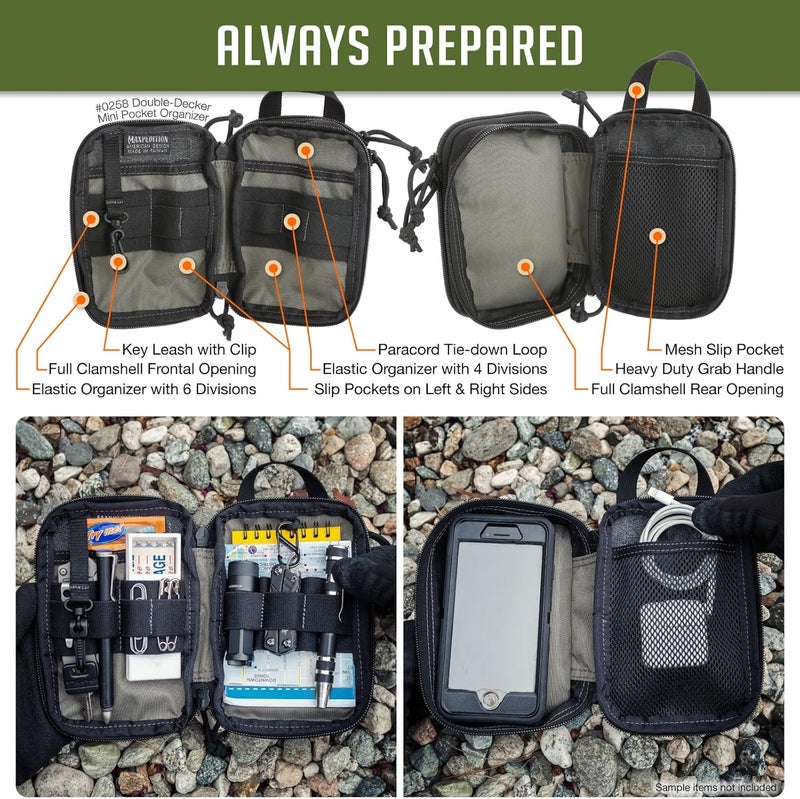 Maxpedition Double-Decker Pocket Organizer, Tactical Tool Pouch for Organization, EDC Pouch for Everyday Carry - Image 4